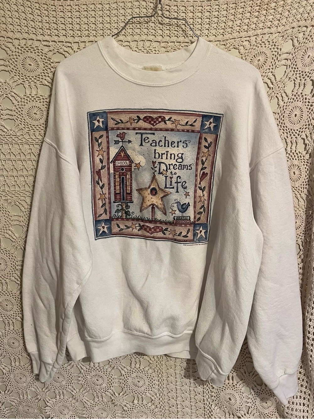 Lee Teachers Bring Dreams To Life vintage Cottagecore crewneck graphic sweatshir